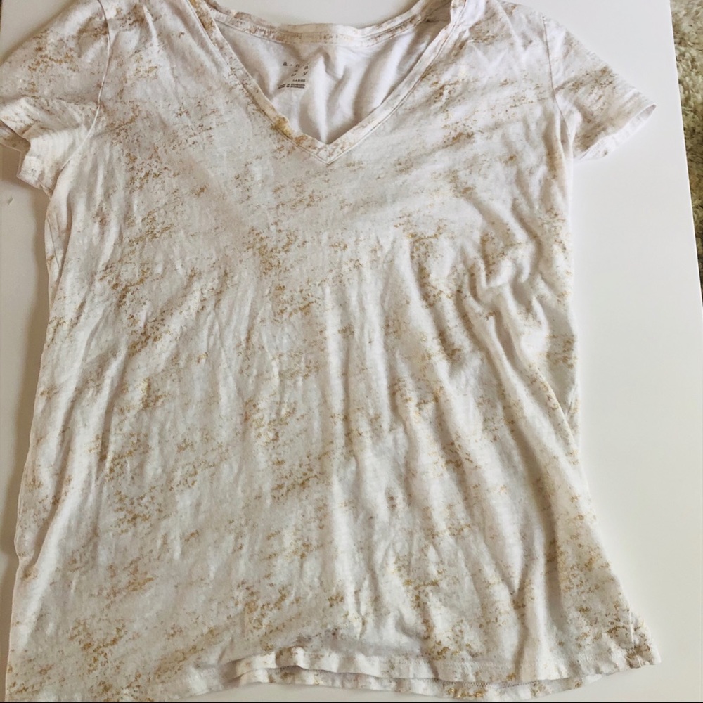 Gold and White T shirt